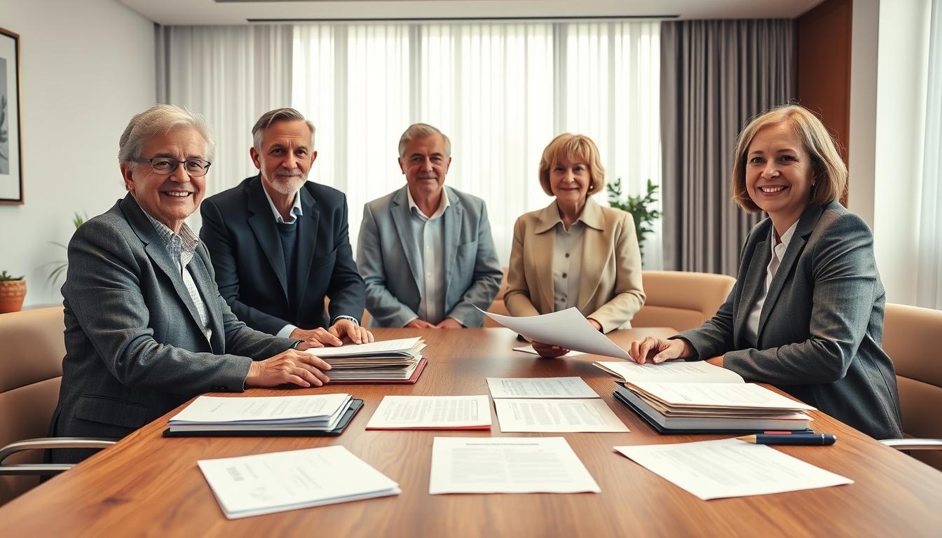 Family elder care planning discussion